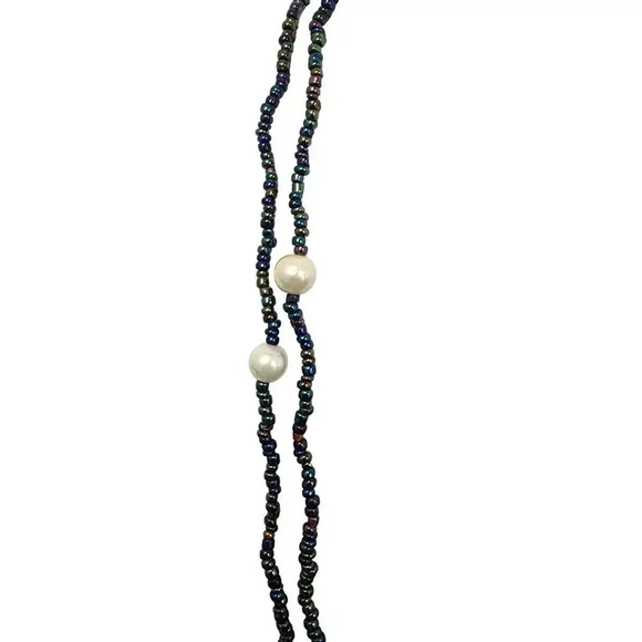Layered Multi-Color Beads Necklace – 49 inch approx - Picture 4 of 5
